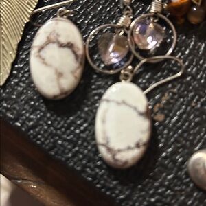 Whit Buffalo Sterling Earrings
